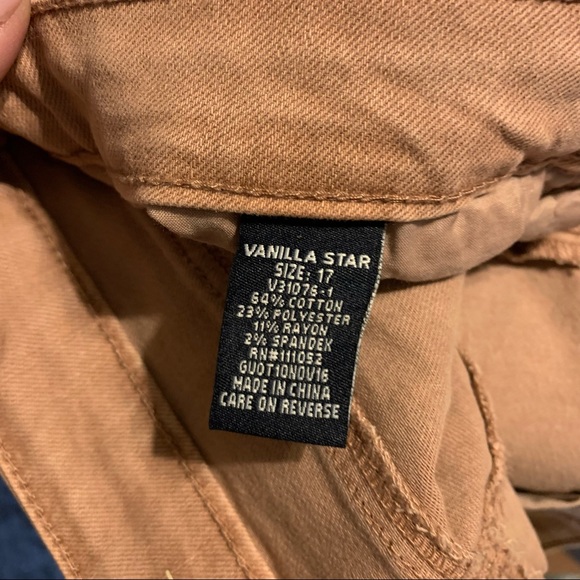 Vanilla Sky Midrise Midi Jean Shorts Juniors Sz 17 - Picture 4 of 4